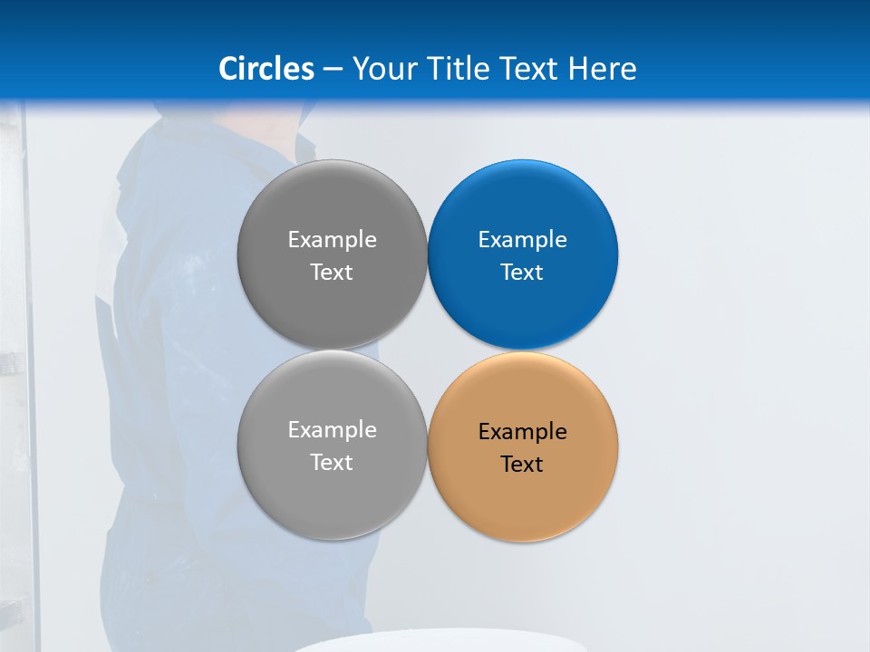 A Man Painting A Wall With A Paint Roller PowerPoint Template