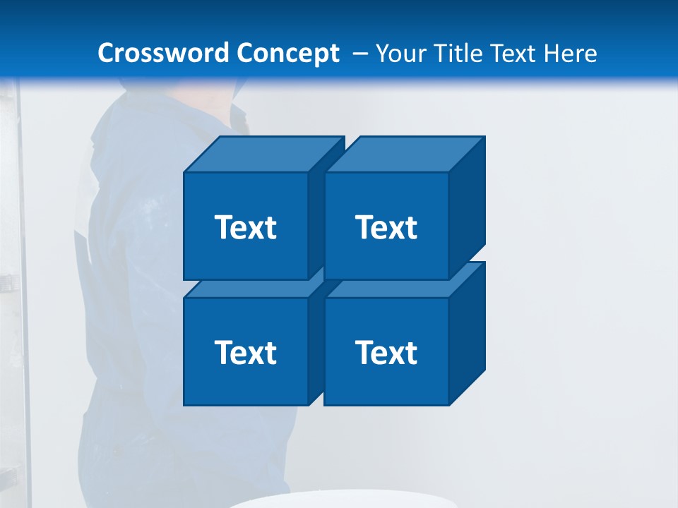 A Man Painting A Wall With A Paint Roller PowerPoint Template