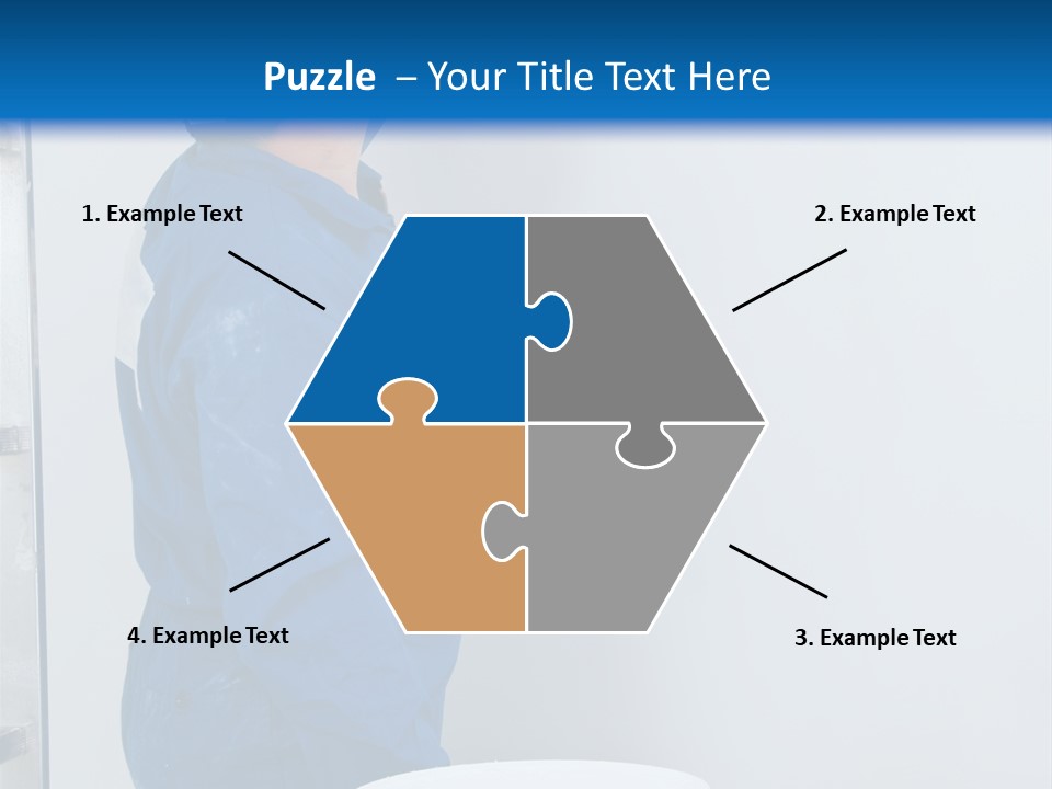 A Man Painting A Wall With A Paint Roller PowerPoint Template