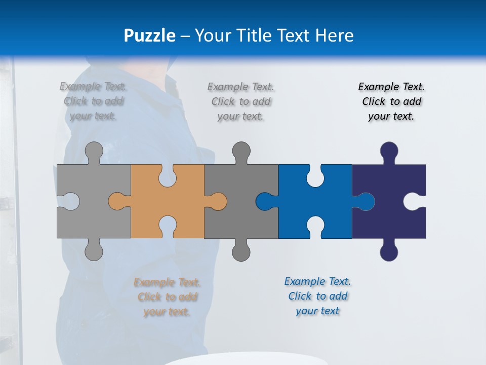 A Man Painting A Wall With A Paint Roller PowerPoint Template