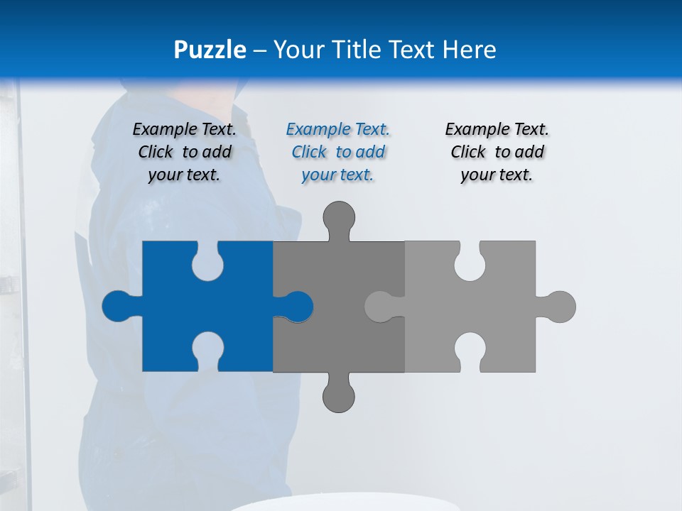 A Man Painting A Wall With A Paint Roller PowerPoint Template