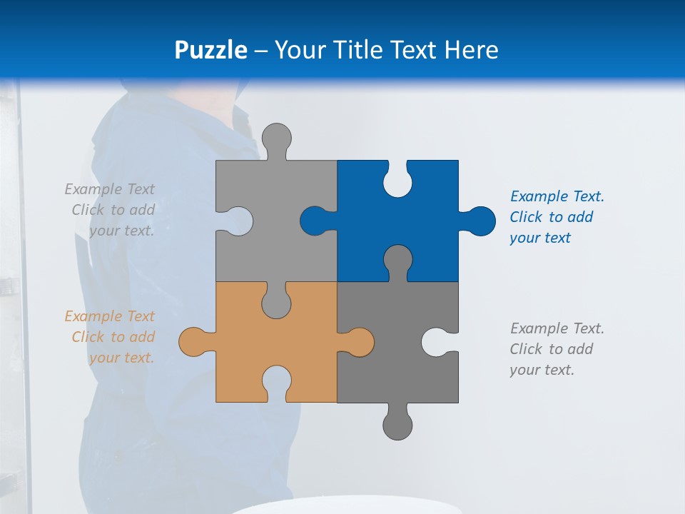 A Man Painting A Wall With A Paint Roller PowerPoint Template