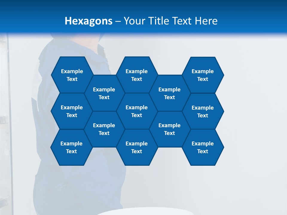 A Man Painting A Wall With A Paint Roller PowerPoint Template