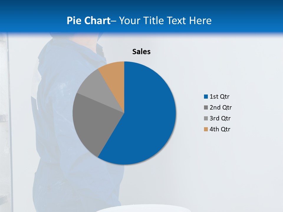 A Man Painting A Wall With A Paint Roller PowerPoint Template