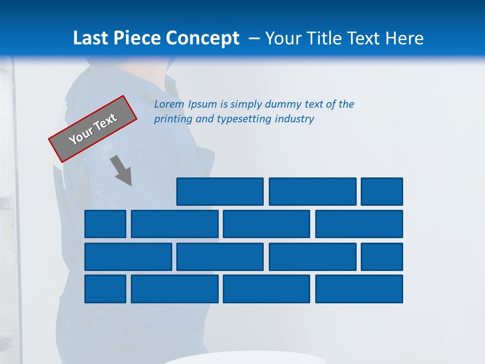 A Man Painting A Wall With A Paint Roller PowerPoint Template