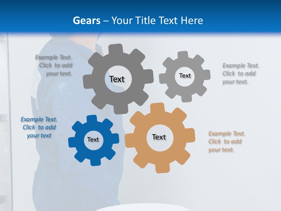 A Man Painting A Wall With A Paint Roller PowerPoint Template