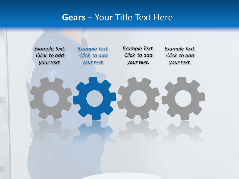 A Man Painting A Wall With A Paint Roller PowerPoint Template