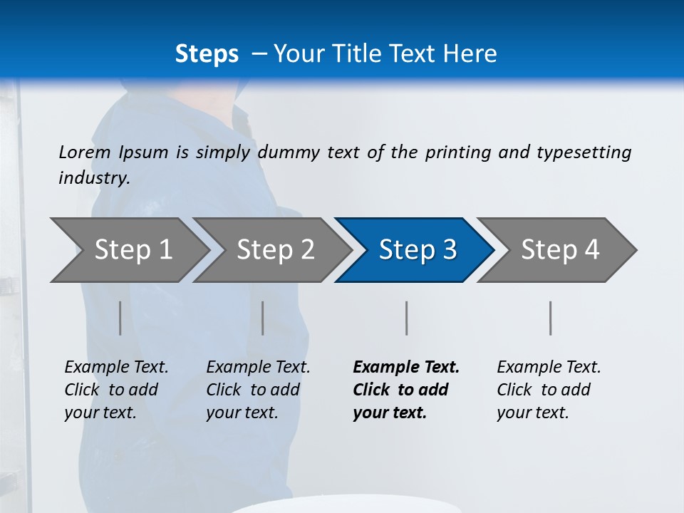 A Man Painting A Wall With A Paint Roller PowerPoint Template