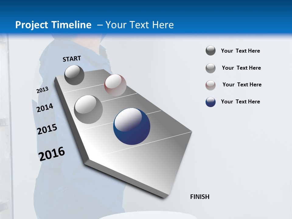 A Man Painting A Wall With A Paint Roller PowerPoint Template