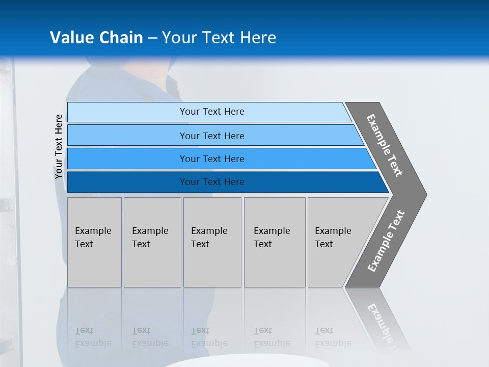 A Man Painting A Wall With A Paint Roller PowerPoint Template