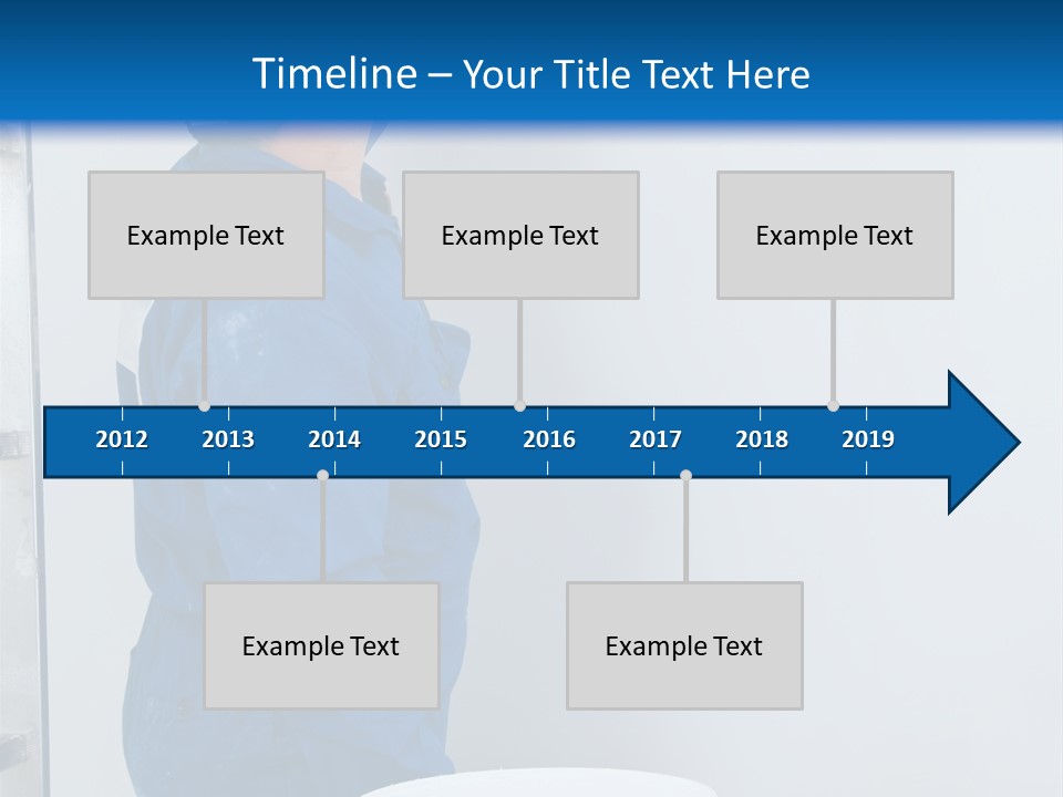 A Man Painting A Wall With A Paint Roller PowerPoint Template
