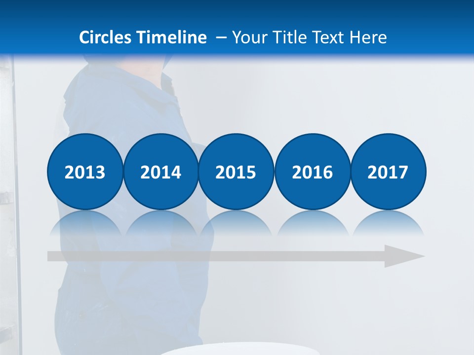 A Man Painting A Wall With A Paint Roller PowerPoint Template