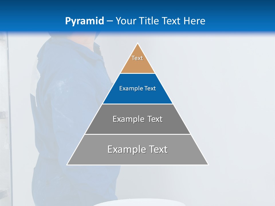 A Man Painting A Wall With A Paint Roller PowerPoint Template