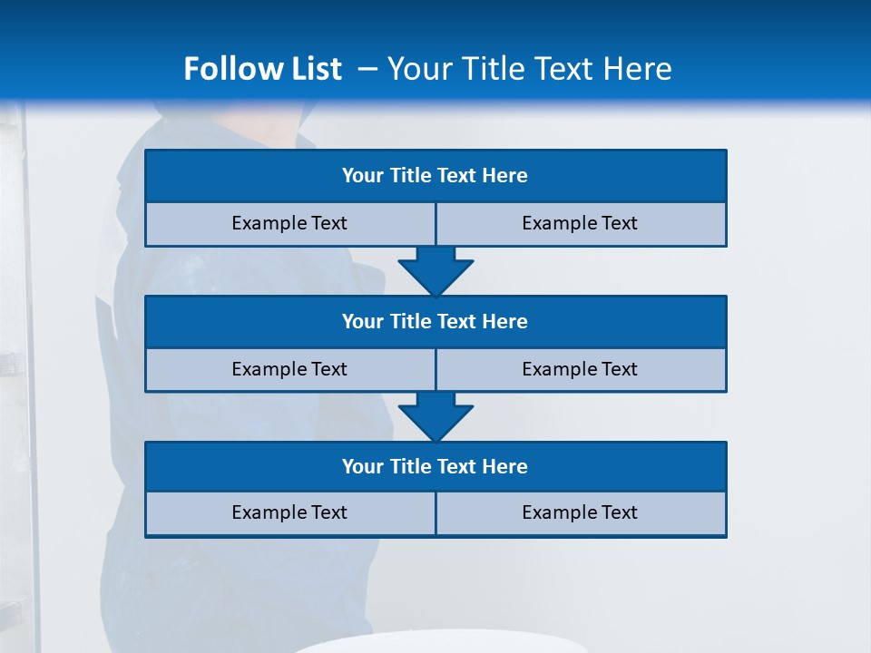 A Man Painting A Wall With A Paint Roller PowerPoint Template