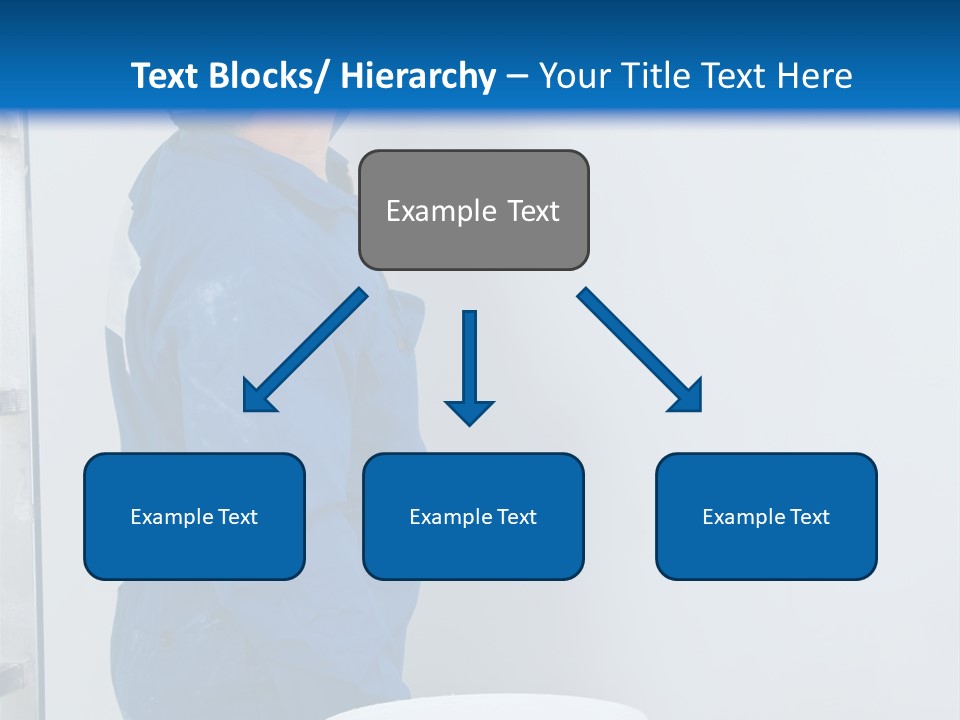 A Man Painting A Wall With A Paint Roller PowerPoint Template