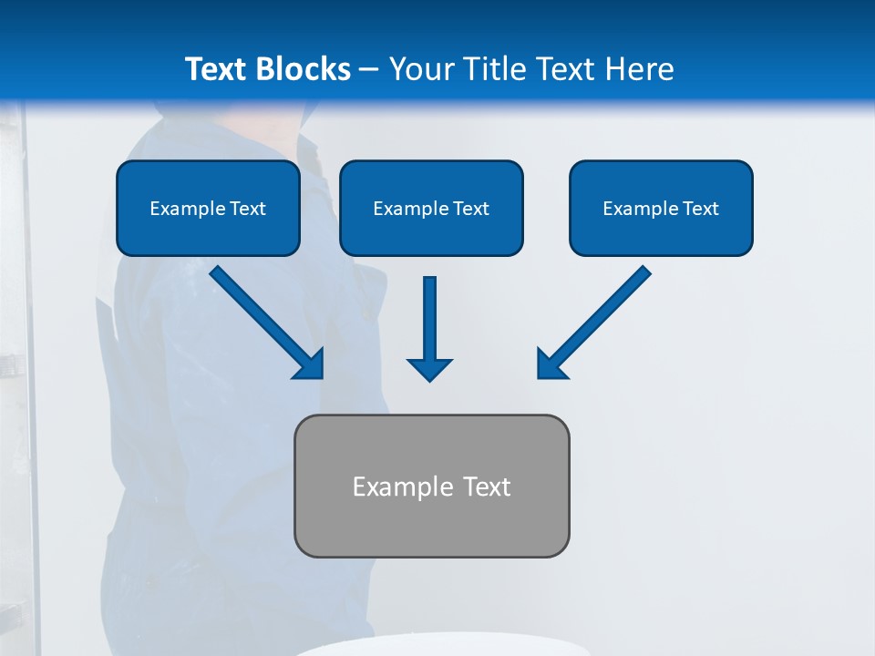 A Man Painting A Wall With A Paint Roller PowerPoint Template