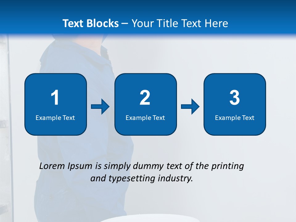 A Man Painting A Wall With A Paint Roller PowerPoint Template