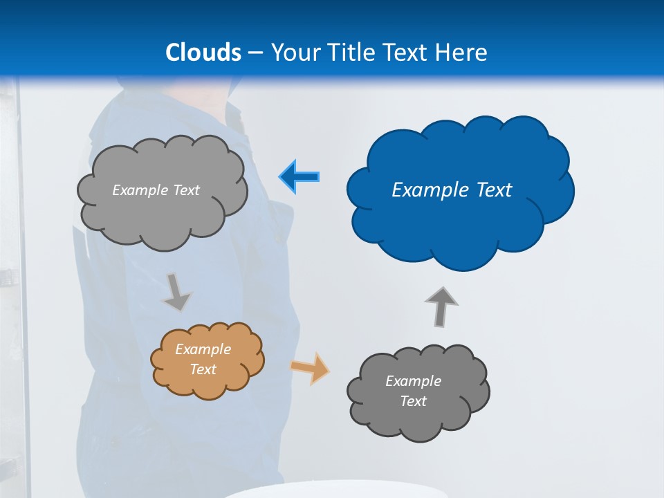 A Man Painting A Wall With A Paint Roller PowerPoint Template