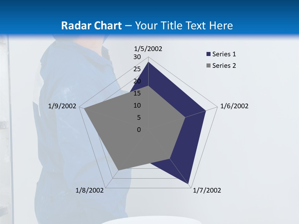 A Man Painting A Wall With A Paint Roller PowerPoint Template