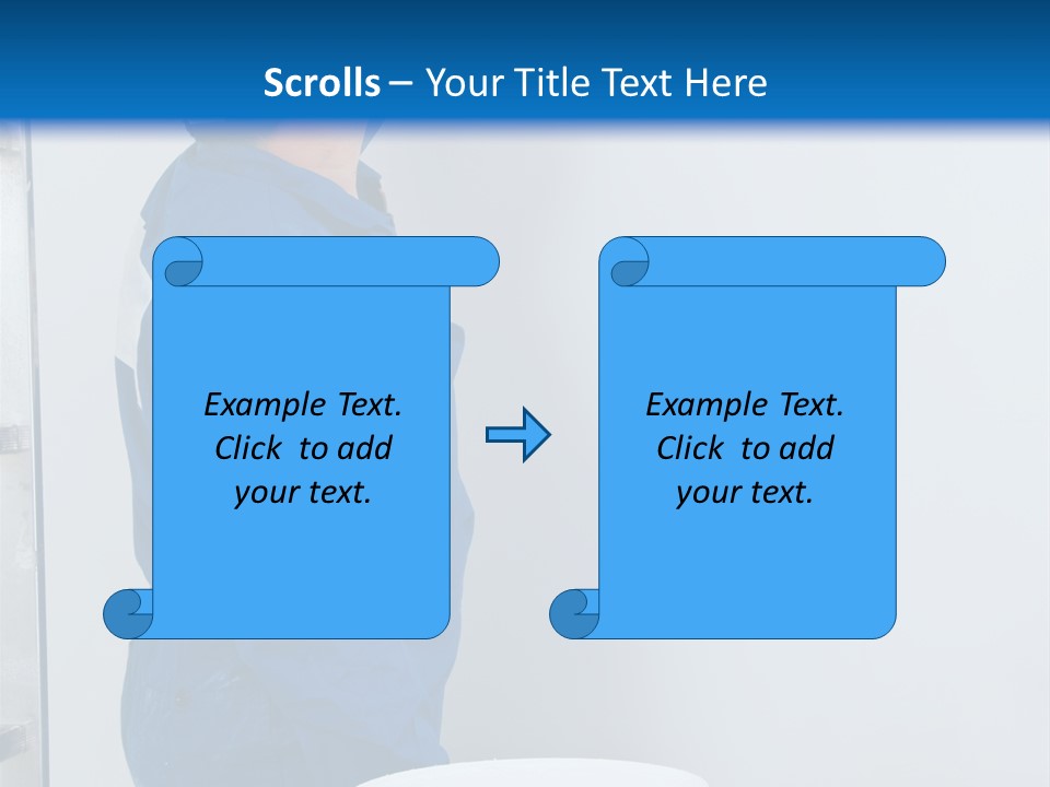 A Man Painting A Wall With A Paint Roller PowerPoint Template