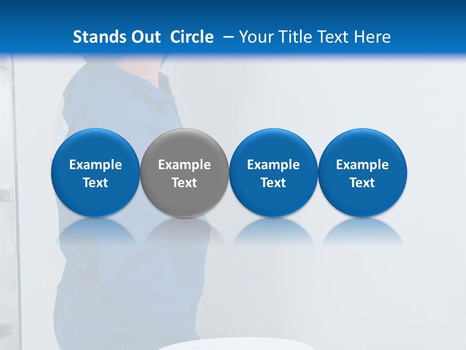 A Man Painting A Wall With A Paint Roller PowerPoint Template