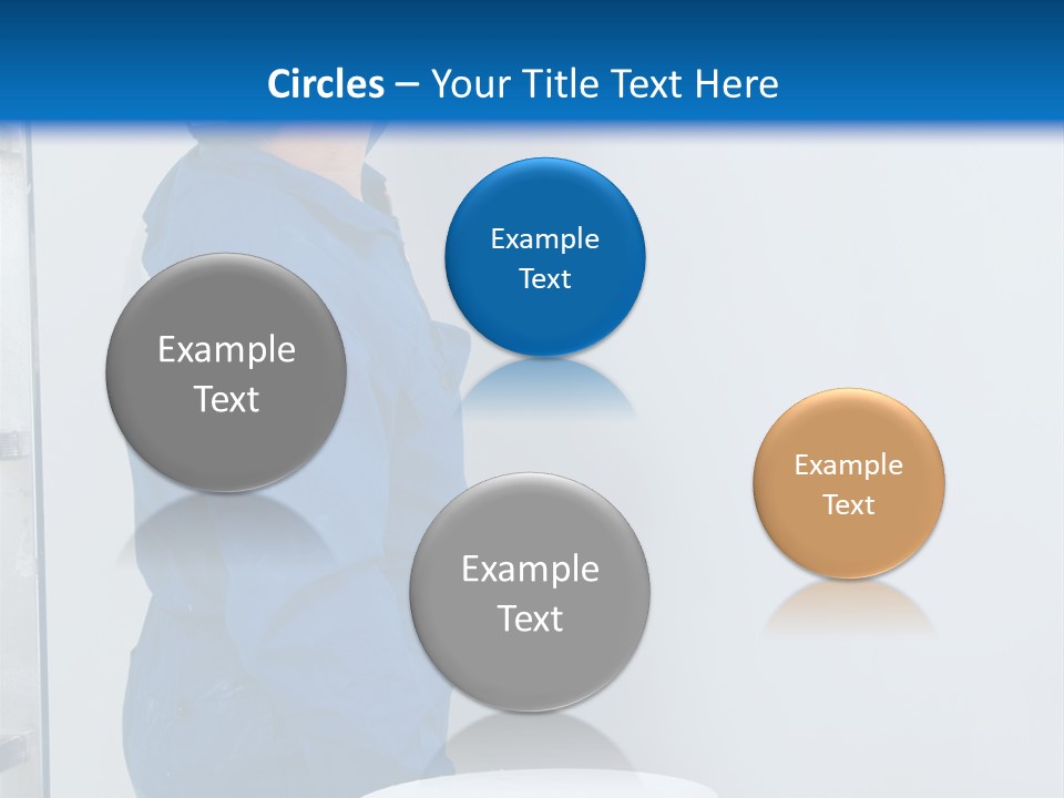 A Man Painting A Wall With A Paint Roller PowerPoint Template