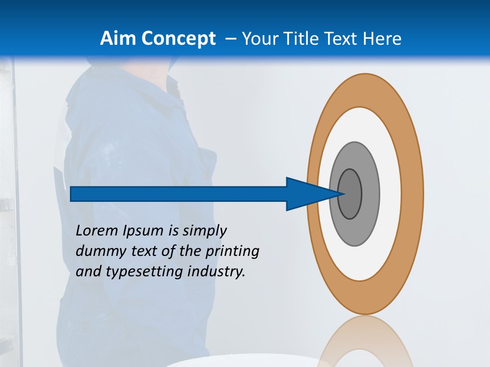 A Man Painting A Wall With A Paint Roller PowerPoint Template