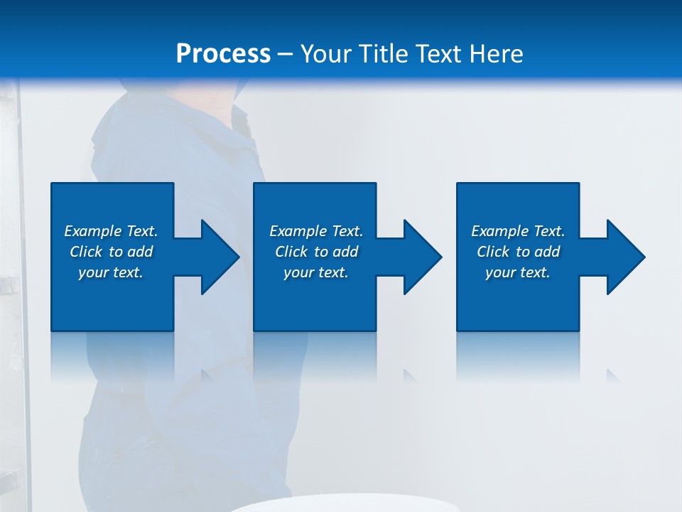 A Man Painting A Wall With A Paint Roller PowerPoint Template