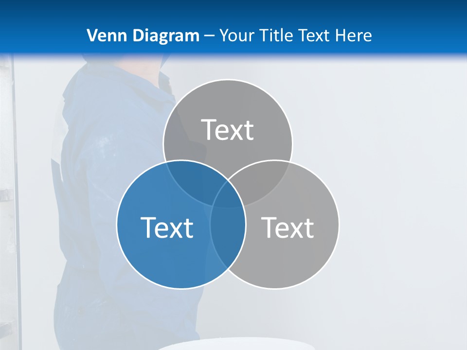 A Man Painting A Wall With A Paint Roller PowerPoint Template
