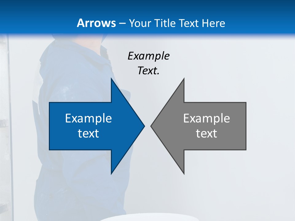 A Man Painting A Wall With A Paint Roller PowerPoint Template