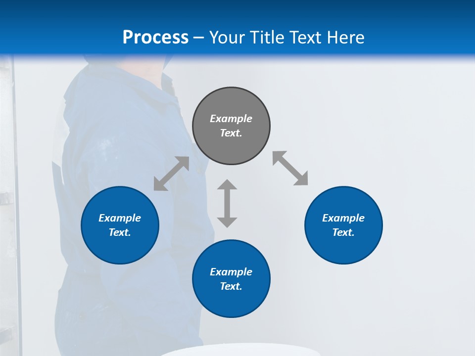 A Man Painting A Wall With A Paint Roller PowerPoint Template