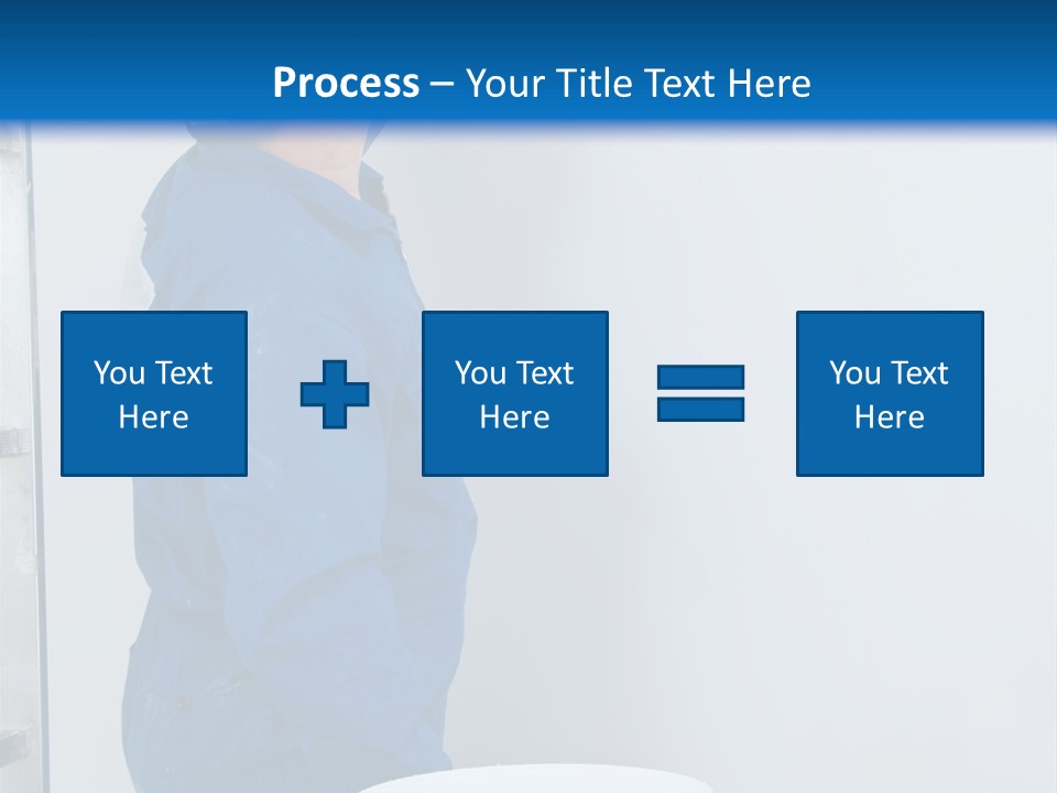 A Man Painting A Wall With A Paint Roller PowerPoint Template
