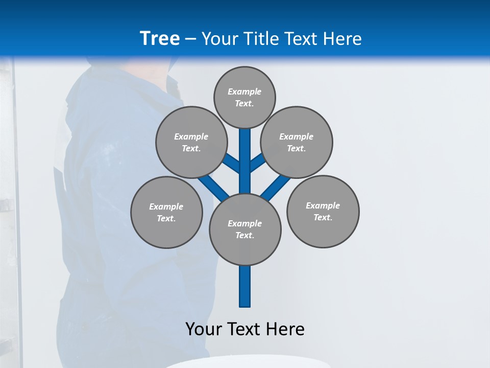 A Man Painting A Wall With A Paint Roller PowerPoint Template