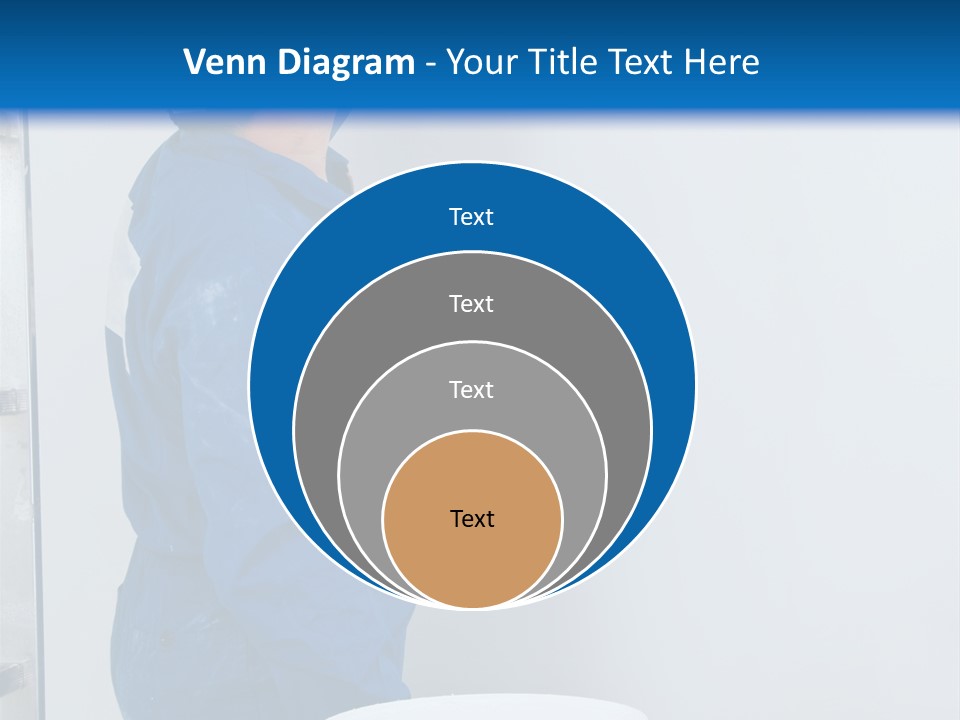 A Man Painting A Wall With A Paint Roller PowerPoint Template
