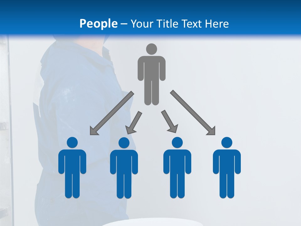 A Man Painting A Wall With A Paint Roller PowerPoint Template