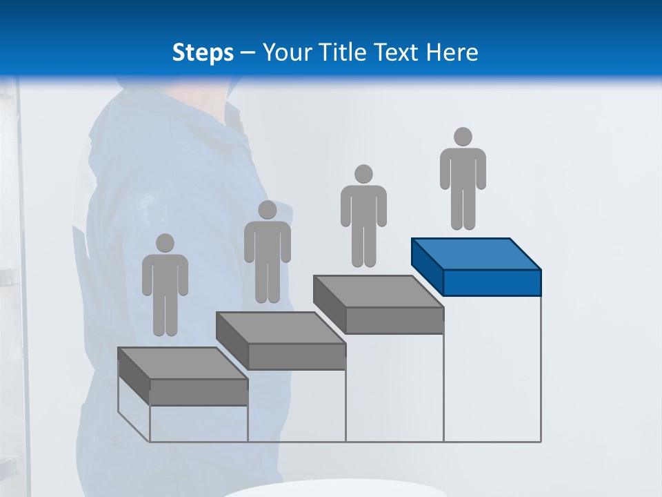 A Man Painting A Wall With A Paint Roller PowerPoint Template