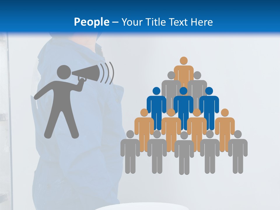 A Man Painting A Wall With A Paint Roller PowerPoint Template