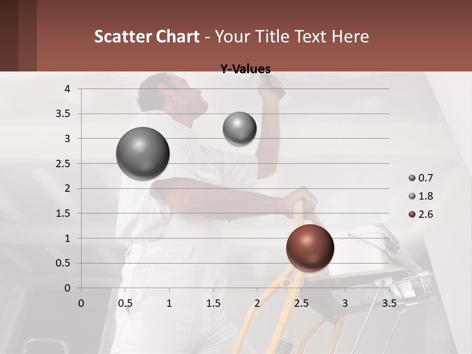 A Man Painting A Ceiling With A Paint Roller PowerPoint Template