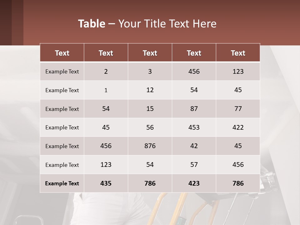 A Man Painting A Ceiling With A Paint Roller PowerPoint Template