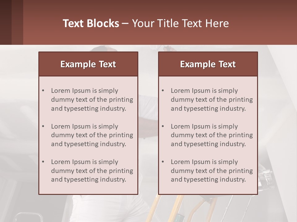 A Man Painting A Ceiling With A Paint Roller PowerPoint Template