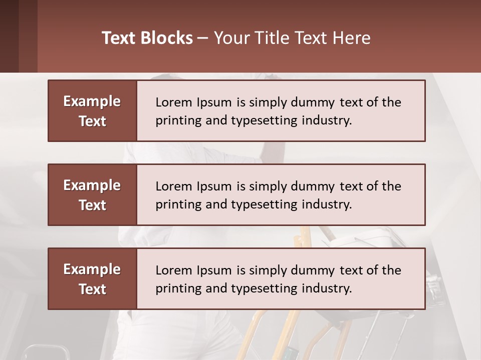 A Man Painting A Ceiling With A Paint Roller PowerPoint Template