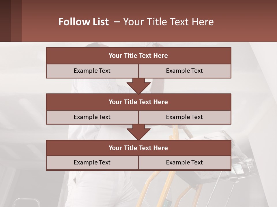 A Man Painting A Ceiling With A Paint Roller PowerPoint Template