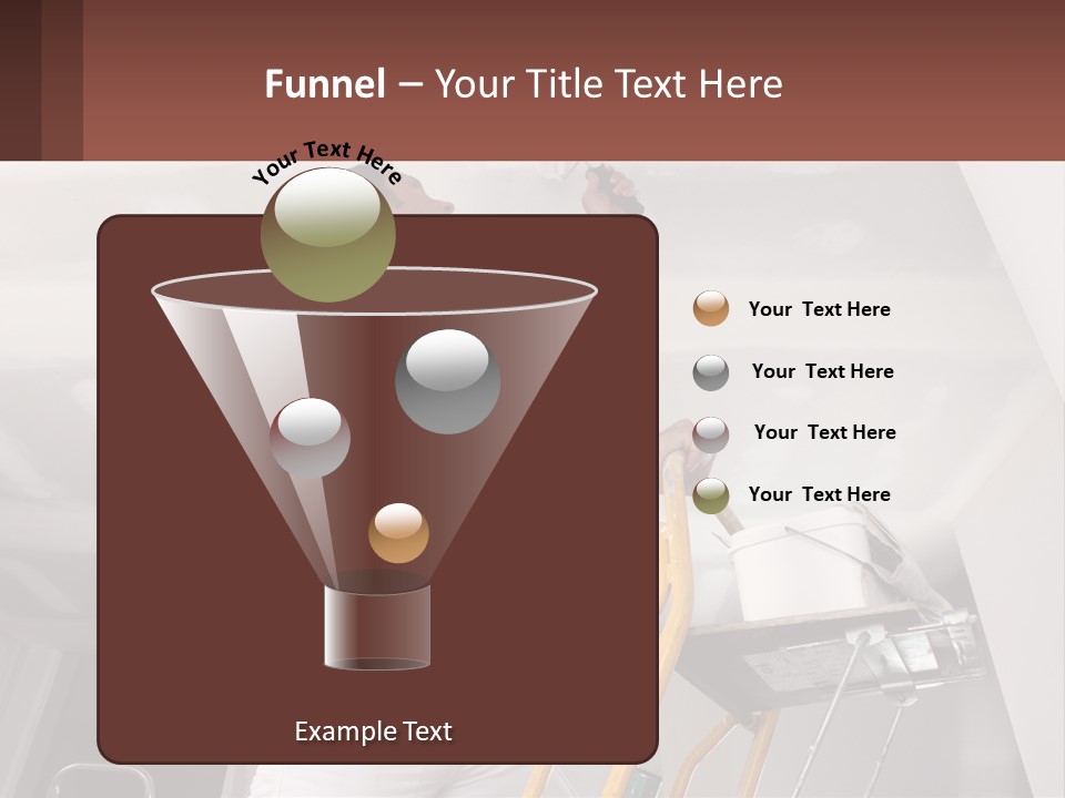 A Man Painting A Ceiling With A Paint Roller PowerPoint Template