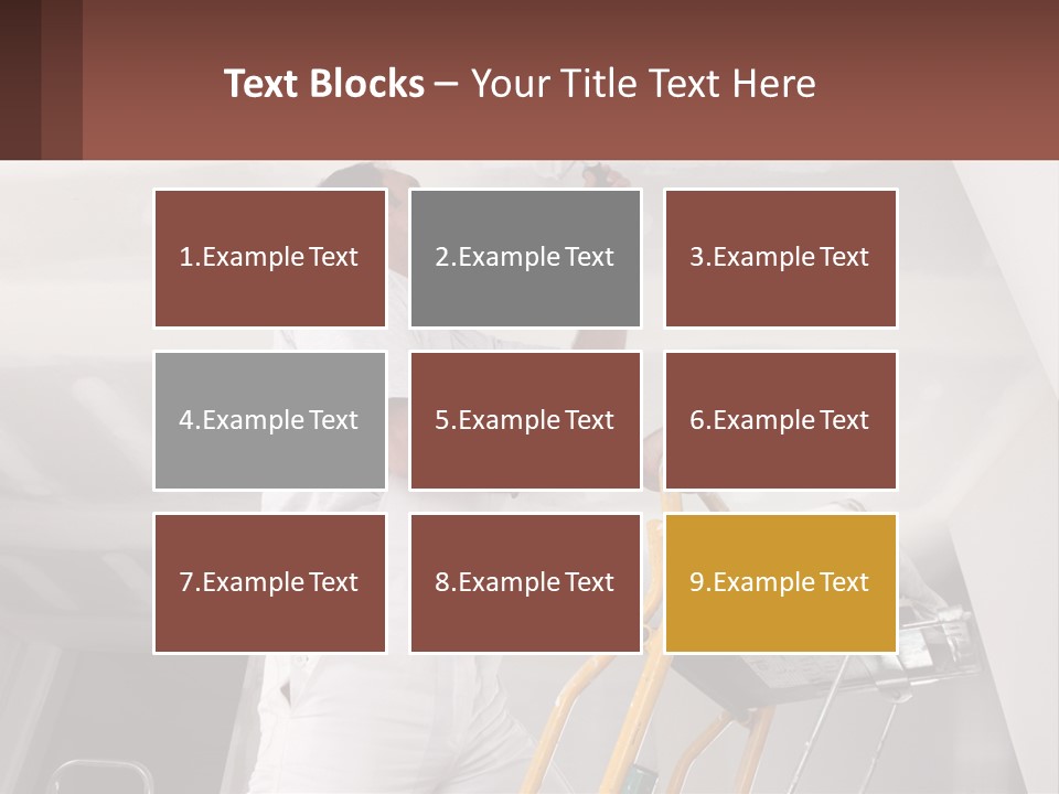 A Man Painting A Ceiling With A Paint Roller PowerPoint Template