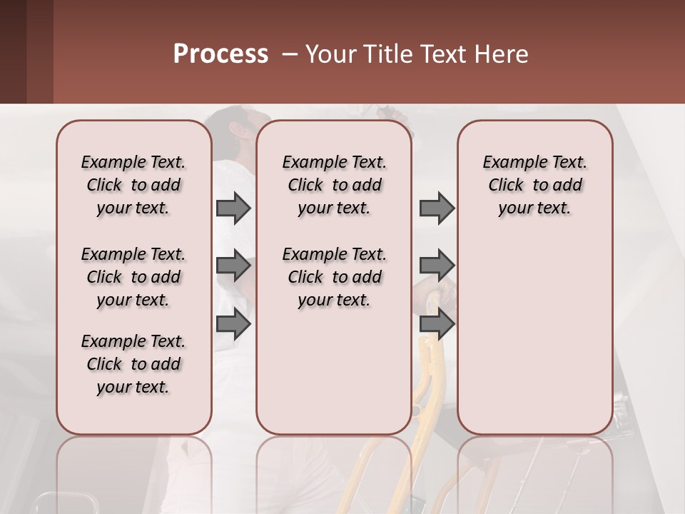 A Man Painting A Ceiling With A Paint Roller PowerPoint Template