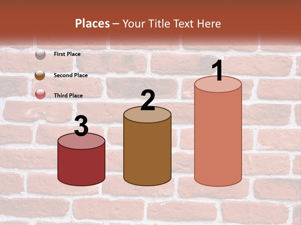 A Brick Wall Is Shown With The Name Of The Company PowerPoint Template