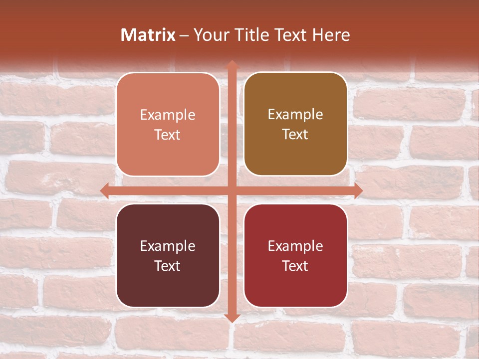 A Brick Wall Is Shown With The Name Of The Company PowerPoint Template