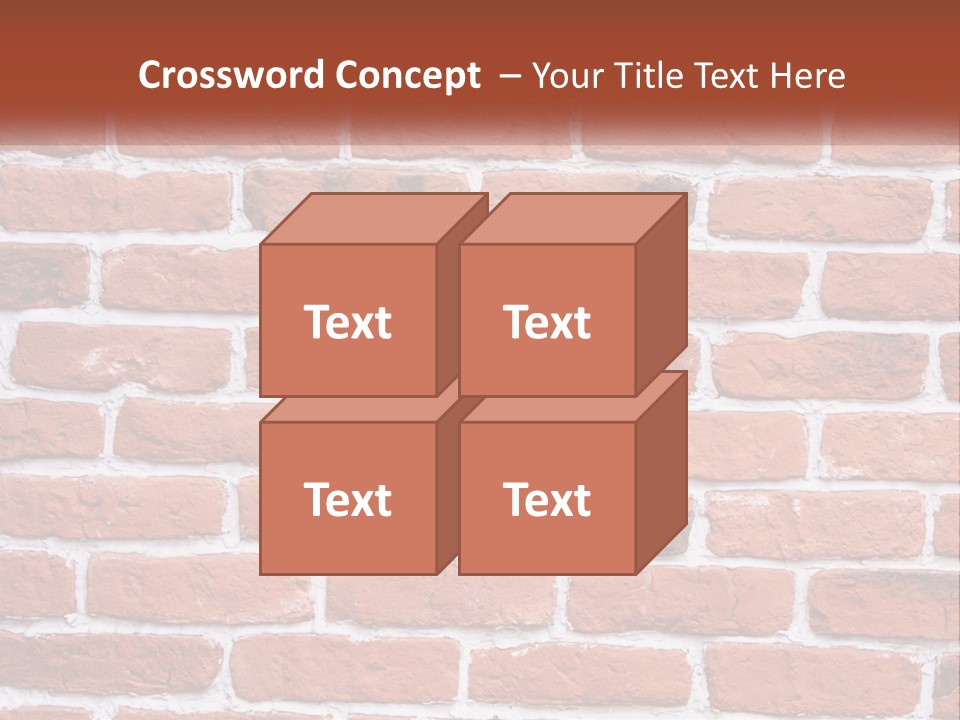 A Brick Wall Is Shown With The Name Of The Company PowerPoint Template