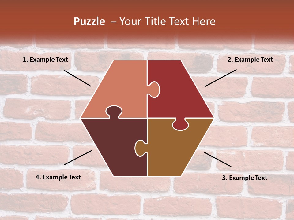 A Brick Wall Is Shown With The Name Of The Company PowerPoint Template