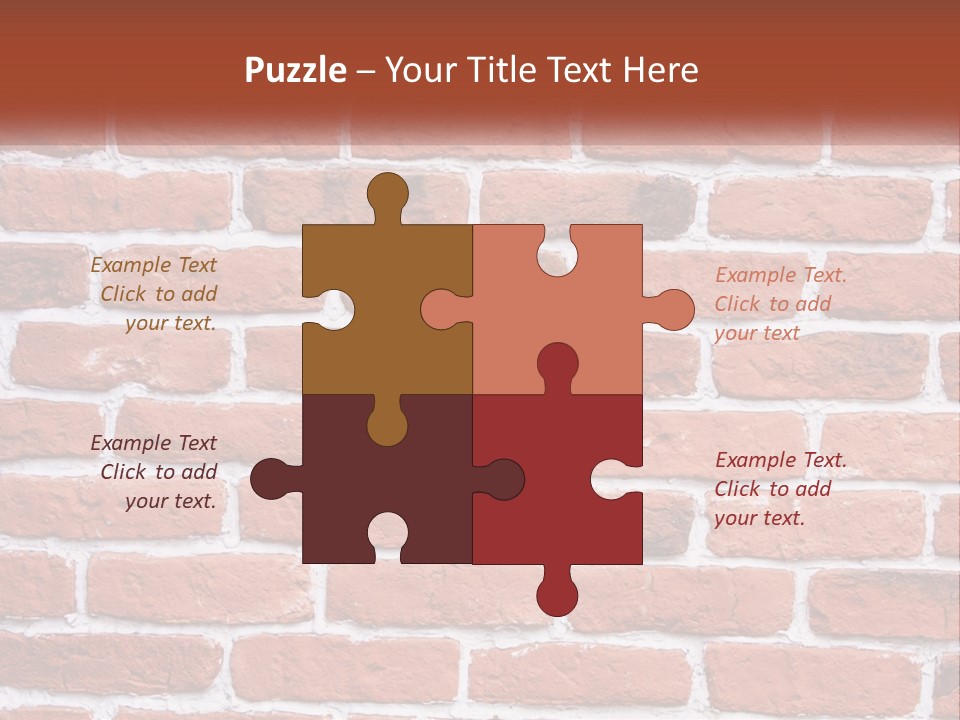 A Brick Wall Is Shown With The Name Of The Company PowerPoint Template